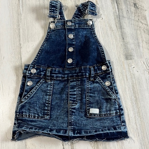 7 For All Mankind Girls Overall Dress Size 2T - Picture 1 of 7